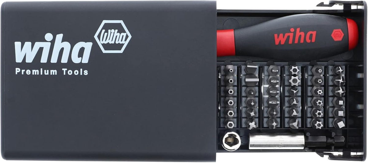 Wiha 71990 security bit set front view showing storage case