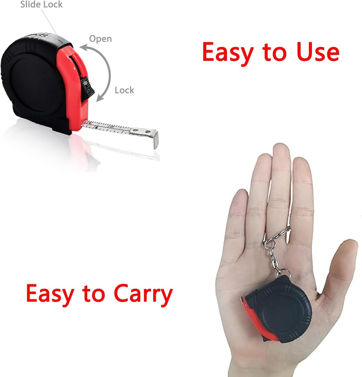 LiXiongBao mini measuring tape displaying metric and inch scales