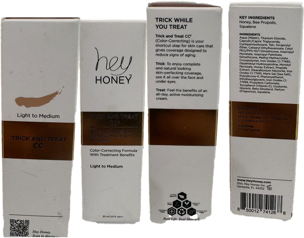 Hey Honey Skincare Trick & Treat Active Honey & Propolis Full-Coverage Concealer | for Rosacea, Acne & Blemishes, Dark Spots, Eye Dark Circles & Discoloration | Light to Medium Tone | 0.5 oz. - Image 10