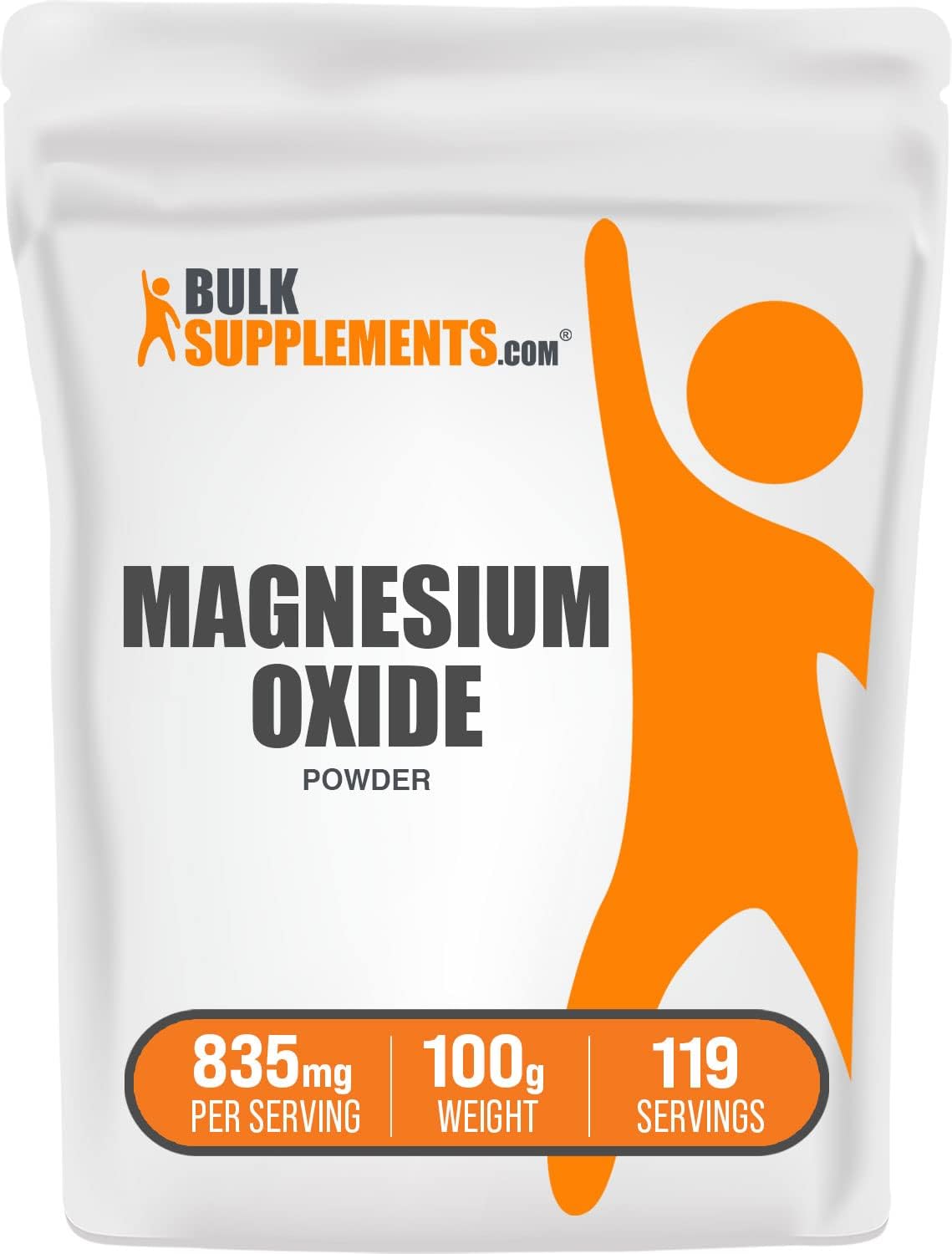 BulkSupplements.com Magnesium Oxide Powder - Magnesium Oxide Supplement, Mineral Supplement - Food Grade & Gluten Free, 835mg per Serving, 1kg (2.2 lbs) (Pack of 1) - Image 9