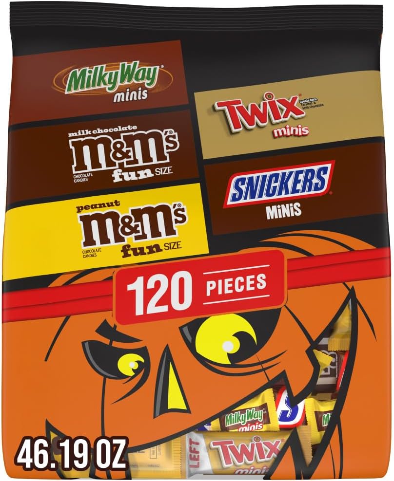 SNICKERS, TWIX, MILKY WAY & 3 MUSKETEERS Halloween Candy, Mini Chocolate Halloween Candy Mix Variety Pack for Trick or Treat, Party Favors and More, 150 Ct Bulk Bag - Image 10