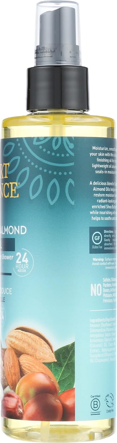 Desert Essence moisturizing body oil spray lifestyle application