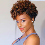 MIMAN 3 Packs 10 Inch Short Curly Crochet Hair Braids for Black Women16MM Bouncy Spiral Curls Crochet Hair Extensions for Women DIY Mohawk Afro Braided Hairstyle (Black to Brown #1B/30) - Image 12