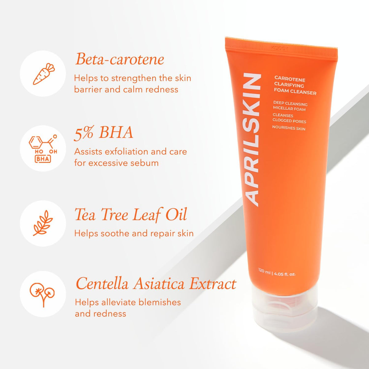 Aprilskin Carrotene IPMP Clearing Solution tube designed for targeted blemish and pimple treatment on troubled skin.