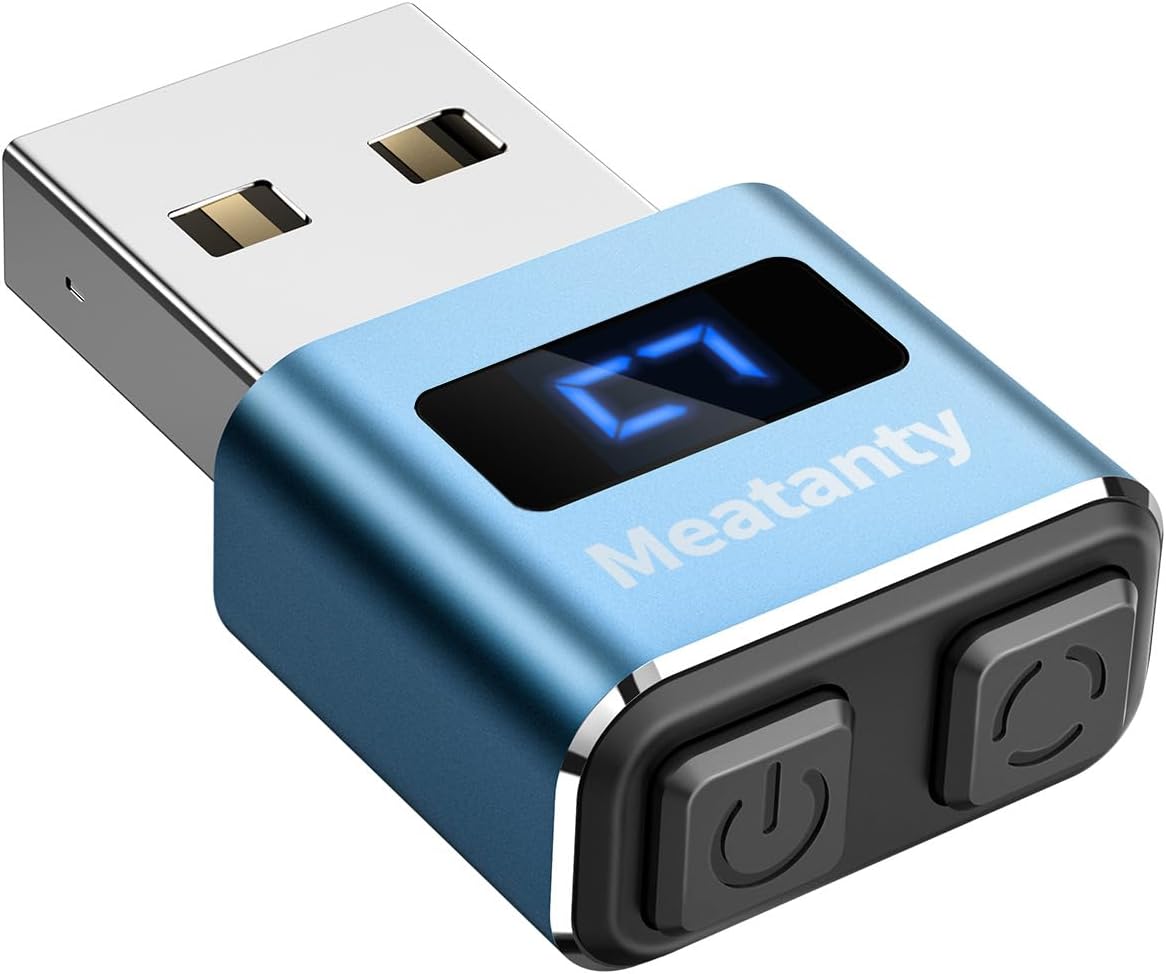 Meatanty Metal Tiny Mouse Jiggler, USB Mouse Mover Undetectable, Automatic Shaker with Separate Mode and ON/Off Buttons, Mouse Moving Device LED Screen, Wiggler Giggler Keep Computer/PC/Laptop Awake - Image 8