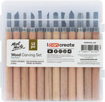 Angle shot of Mont Marte carving set for woodworking and linocuts