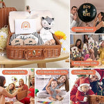 Loiieru gender neutral baby shower gift set in wicker basket