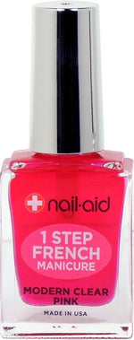 Nail-Aid all-in-one base and top coat brush and texture showcase