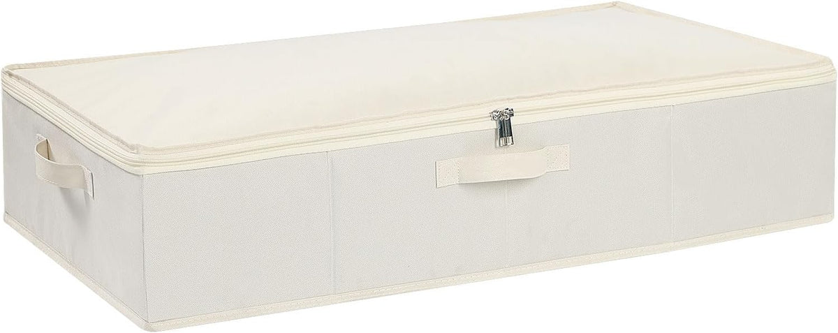 Underbed Storage Organizers,Beige,2 Pack,23.6x11.8x5.9 Inch | Under Bed Storage Container with Lids,Fabric Boxes,Drawer Organizer Bags,Foldable Baskets for Bedroom - Image 11