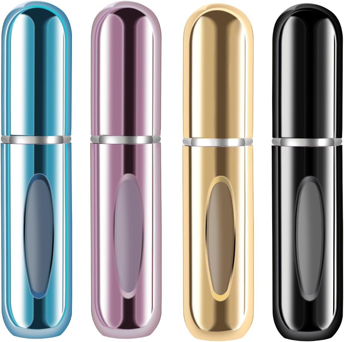 Yamadura mini refillable perfume atomizer with aluminum shell and bottom fill pump & bottles for hair oil