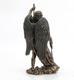 Base view of the figurine standing upon stylized cloud formations.