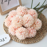 Artificial Flowers Chrysanthemum Ball Flowers 10Pcs Bouquet Light Pink | Home Office Wedding Important People Glorious Moral for Coffee House Party - Image 10