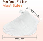 Back view of Bloomora moisturizing foot mask packaging
