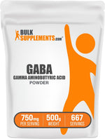 BulkSupplements GABA supplement 750mg serving information