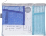 Midori mesh pouch pen case front view