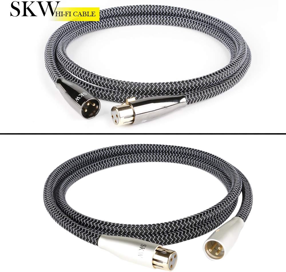 SKW XLR cable connected to professional audio equipment setup