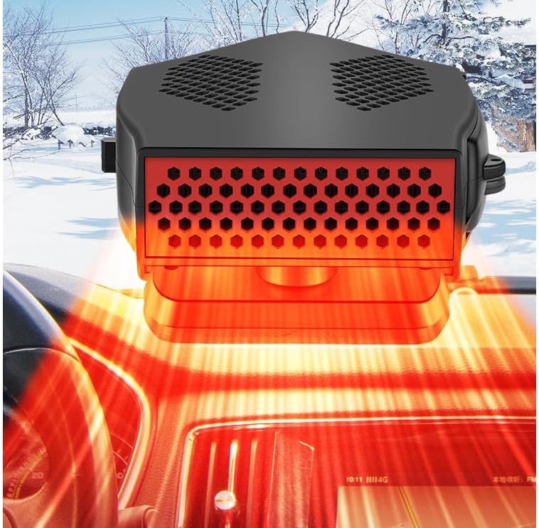 Fidensis twelve volt portable auto heater package with all mounting accessories included.