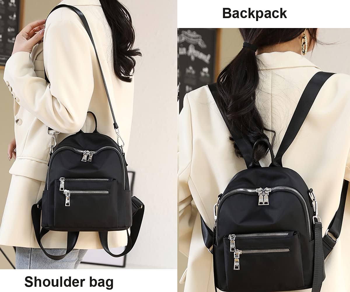 JIANLINST black nylon small shoulder bag side angle