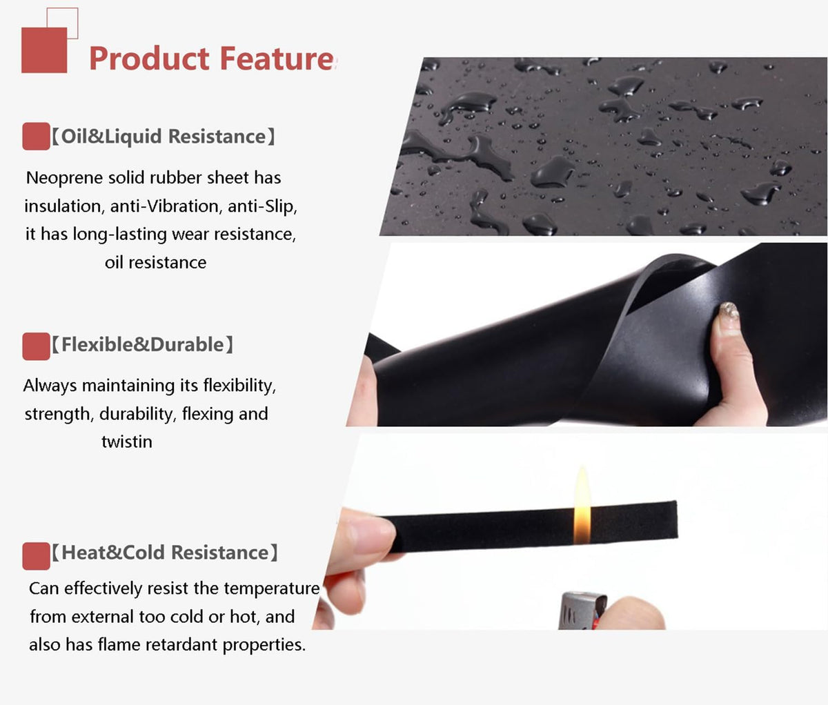 Rapoll 1/16 inch thick neoprene sheet flexibility demonstration