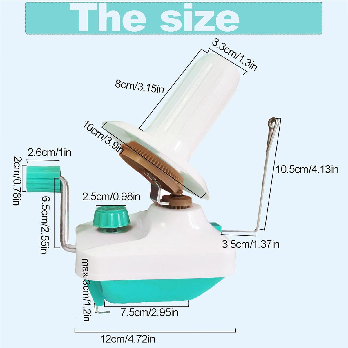 Fokanlo yarn winder showing tabletop clamp mechanism