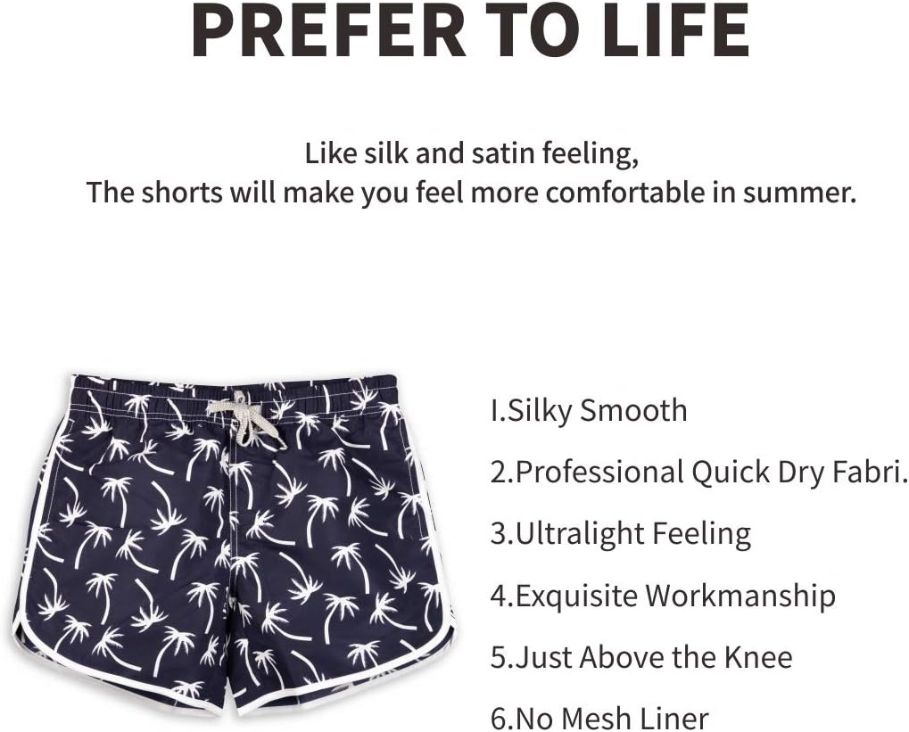 Prefer To Life womens board shorts elastic drawstring waistband detail