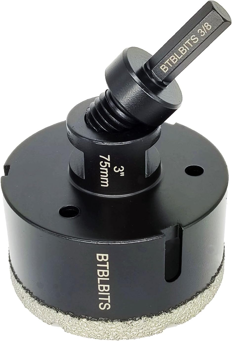 Side profile of 1-1/2 inch diamond hole saw