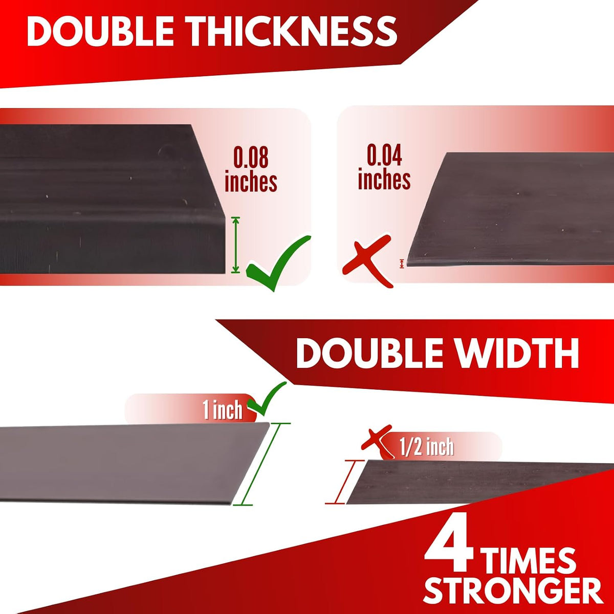 NextClimb adhesive magnetic strips showing 2mm thickness