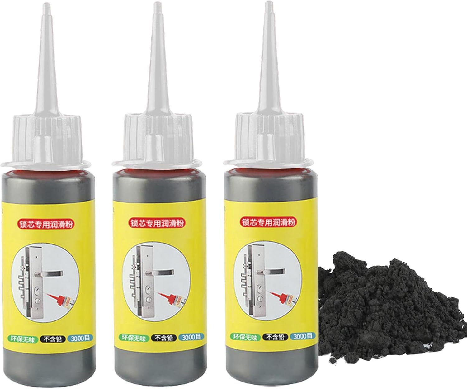 Arisu graphite powder lubricant sixty milliliters front view bottle showcasing the dry lock lube solution