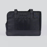 Oskar and Friends dog carrier showing outer storage pockets