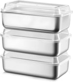 TeamFar Loaf Pan for Baking Bread, 9 x 5 Inch Bread Pan with Lid, Set of 2 | Stainless Steel Meatloaf Pan Tin for Homemade Bread, Brownies, Meal Prep, Storage, Healthy & Dishwasher Safe - Image 9