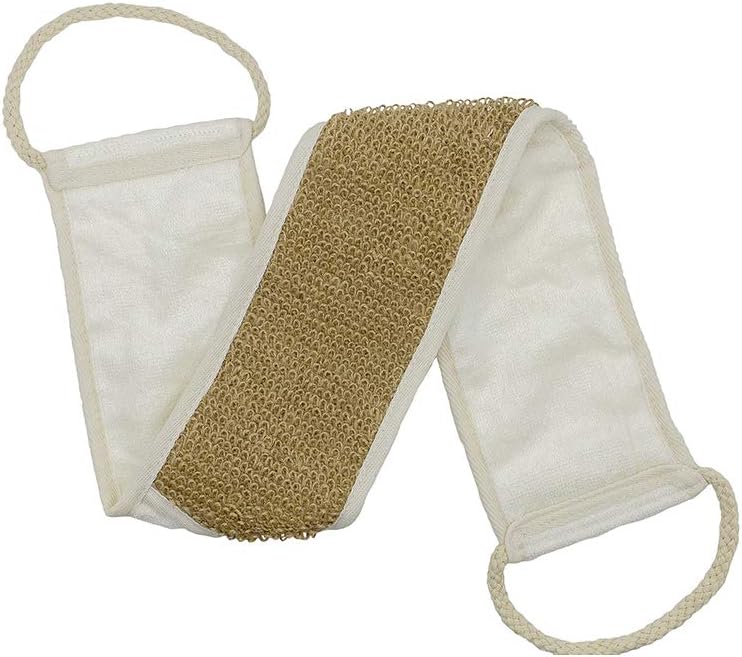 Plantlife back scrubber front view natural hemp and bamboo