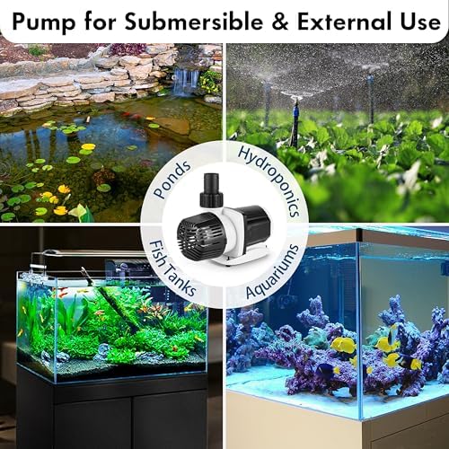 Orlushy DC-5000 aquarium wavemaker package contents including variable speed controller and hose attachments