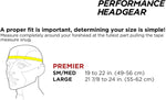 Full 90 soccer headgear side angle showing strap design
