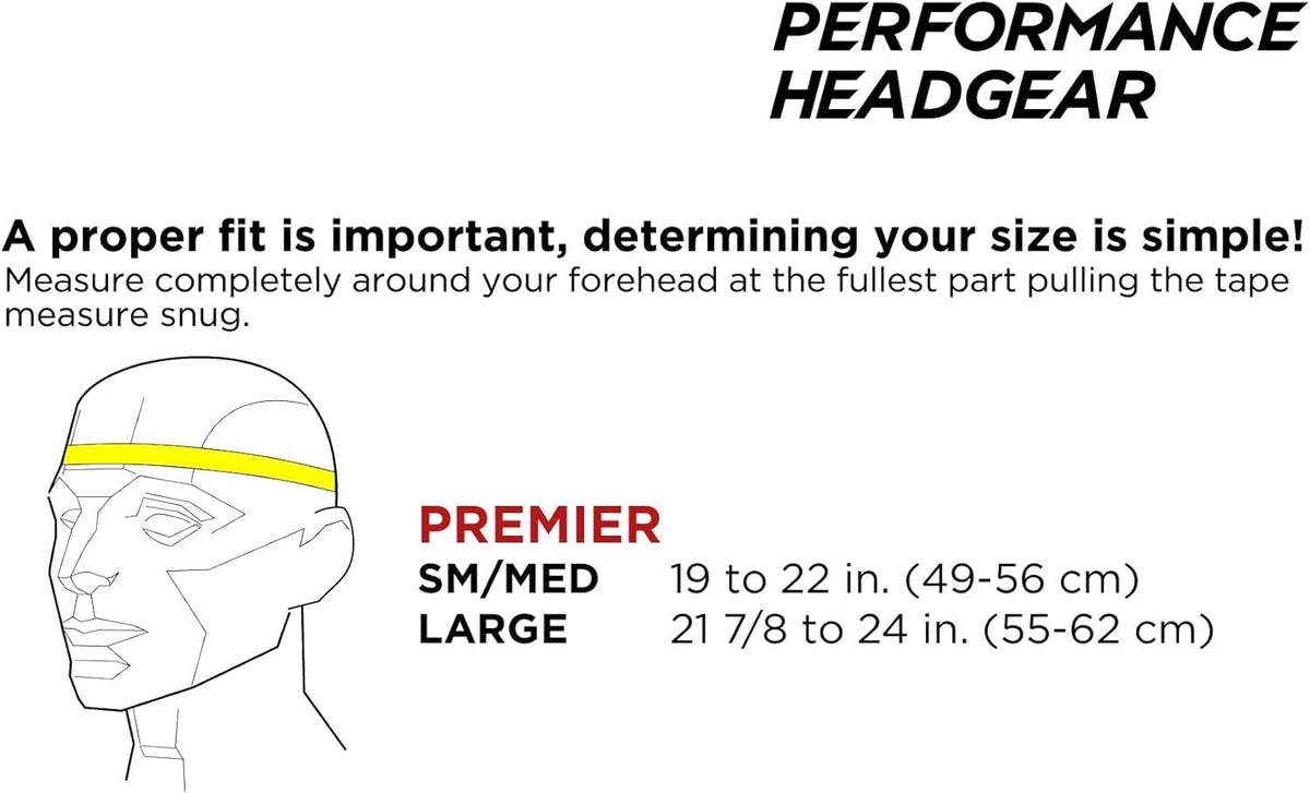 Full 90 soccer headgear side angle showing strap design