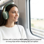 IJOY Ultra headphones shown with included auxiliary backup cable