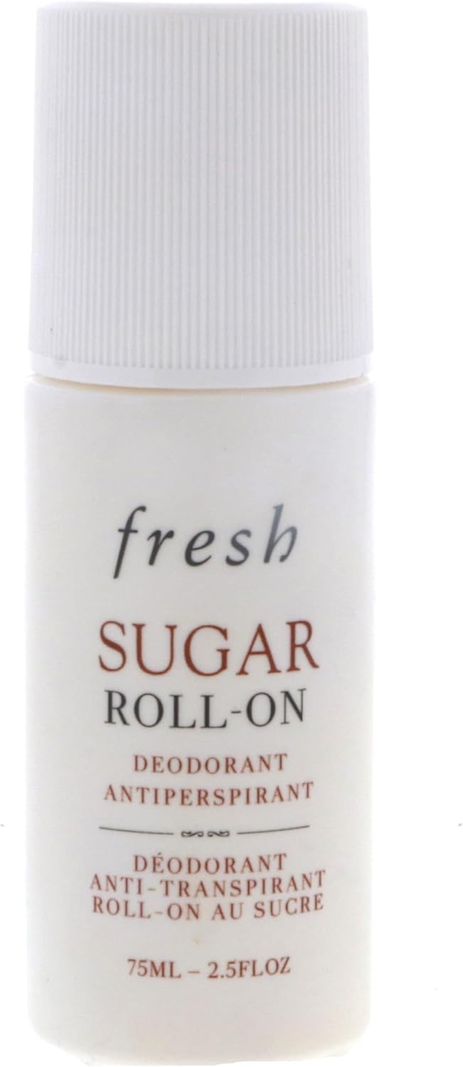 Fresh Sugar Roll-On Deodorant packaging side view highlighting 75ml size