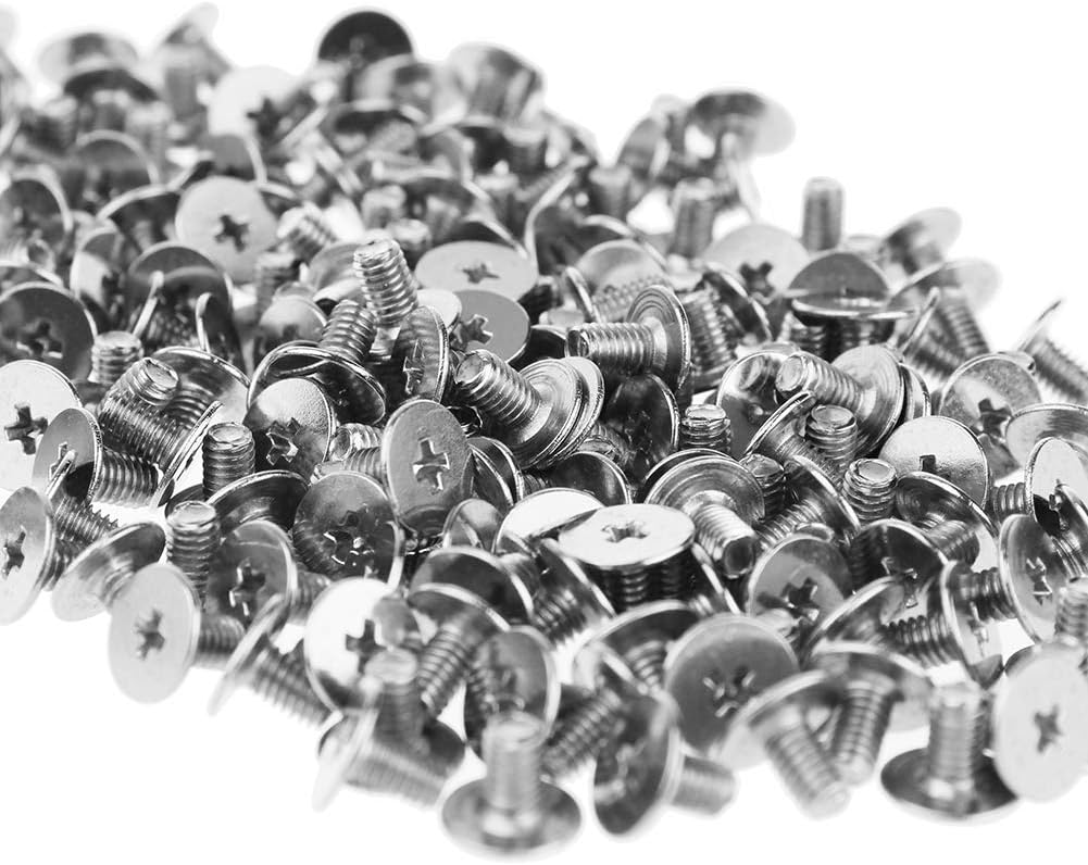 Silver rivet studs with screws