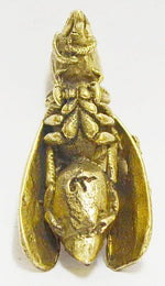 WitnyStore Thai brass amulet engraved details close up view