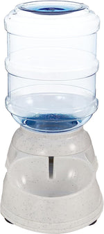 Transparent pet water dispenser reservoir showcasing three point eight litre capacity