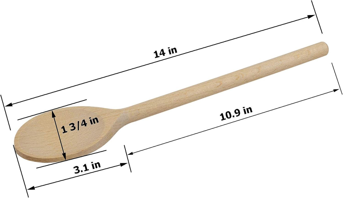 BICB long handle beechwood spoons set layout