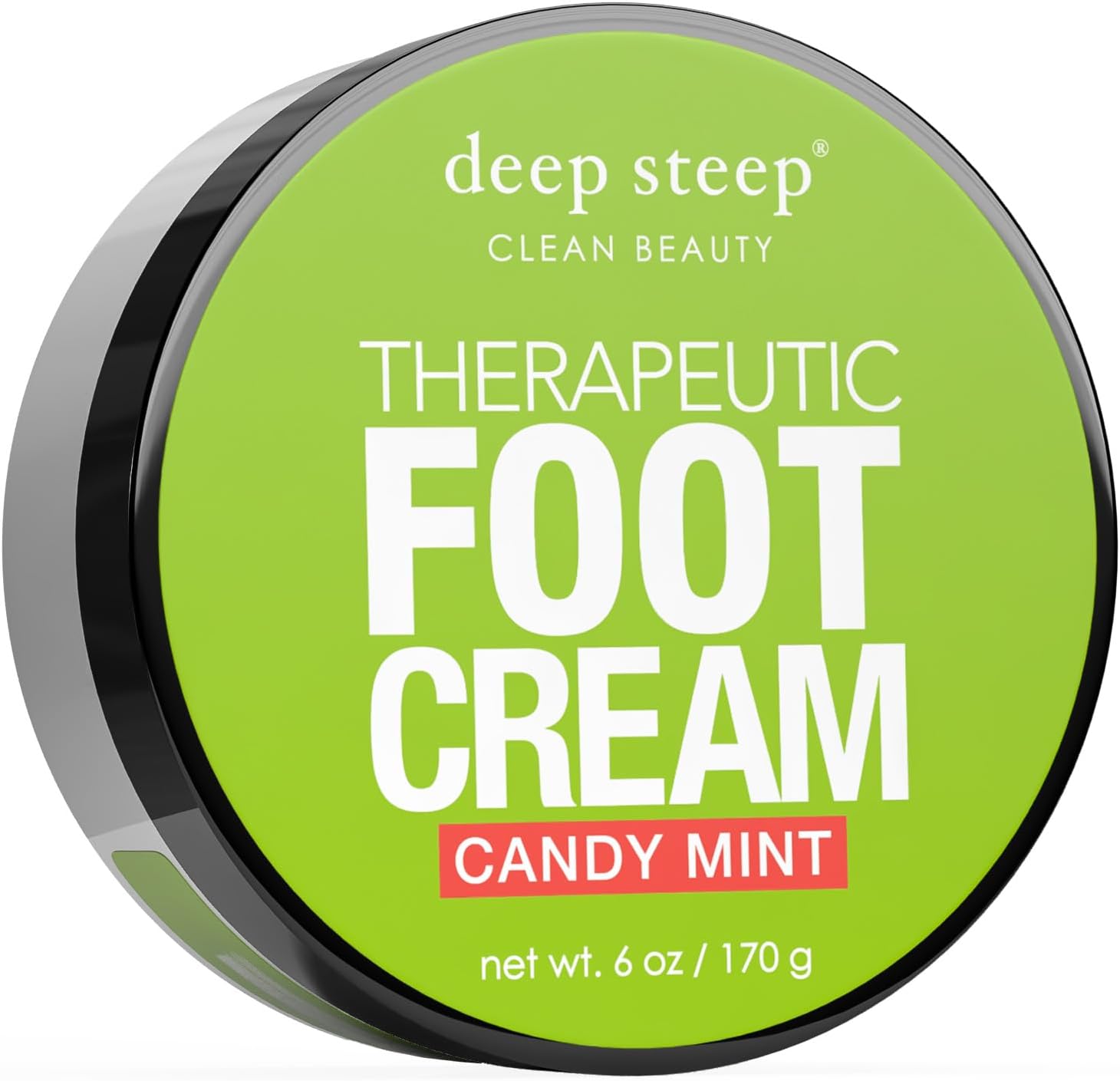 Deep Steep candy mint foot cream front view tube packaging