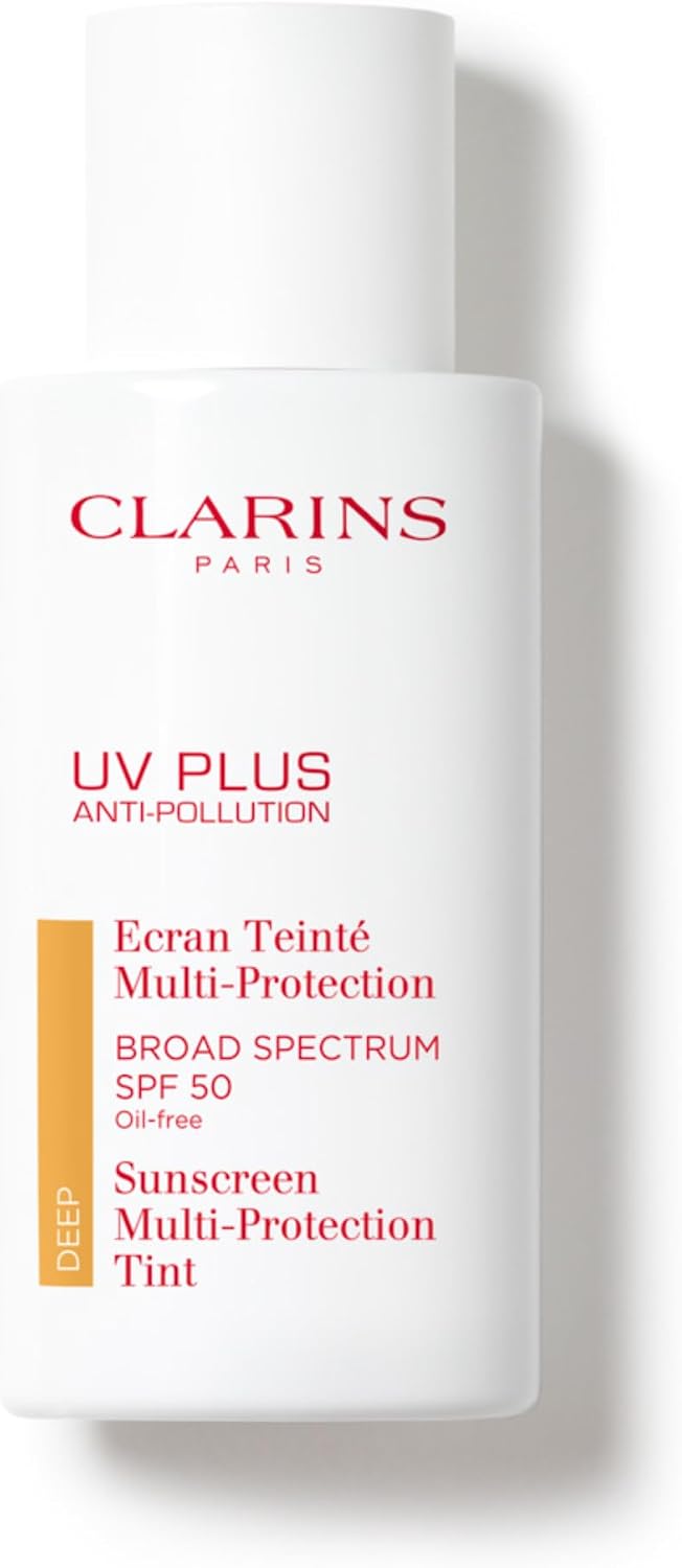 Clarins skincare USA imported face sunscreen lifestyle angle