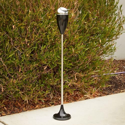 Outdoor Standing Ashtray with Lid for Cigarettes and Cigars, Adjustable (6 x 35.5 In) - Image 3