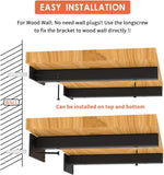 Joroamp industrial floating shelf brackets installed on wall