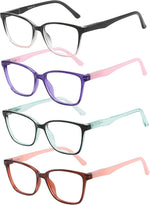4 Pack Blue Light Blocking Reading Glasses,Readers for Women and Men | Spring Hinges,Lightweight,No Head Pinching,Cheaters,For Adults,Read Newspaper,Book,Watch TV,Computer,Cellphone,Mobile phone - Image 12
