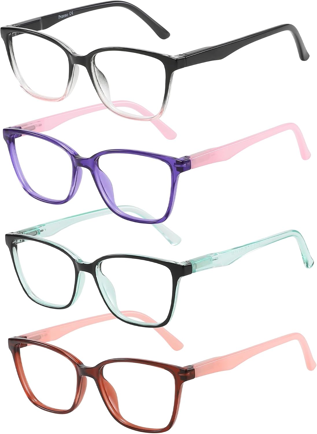 4 Pack Blue Light Blocking Reading Glasses,Readers for Women and Men | Spring Hinges,Lightweight,No Head Pinching,Cheaters,For Adults,Read Newspaper,Book,Watch TV,Computer,Cellphone,Mobile phone - Image 12