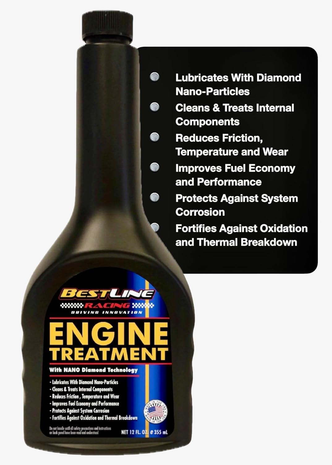 DNL BestLine Racing Nano Lubricant engine oil additive bottle front view