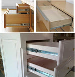 Gobrico heavy duty drawer slides side-mounted rail mechanism