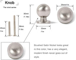 Khtumeware 20 pack satin nickel knobs angle view