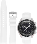 Bands for MoonSwatch Watch Curved end No Gap,Premium Silicone Rubber Watch Strap 20mm Compatible with Omega X Swatch Moonswatch,Universal Curved End 20mm 22mm Replacement Band for Men Women - Image 9